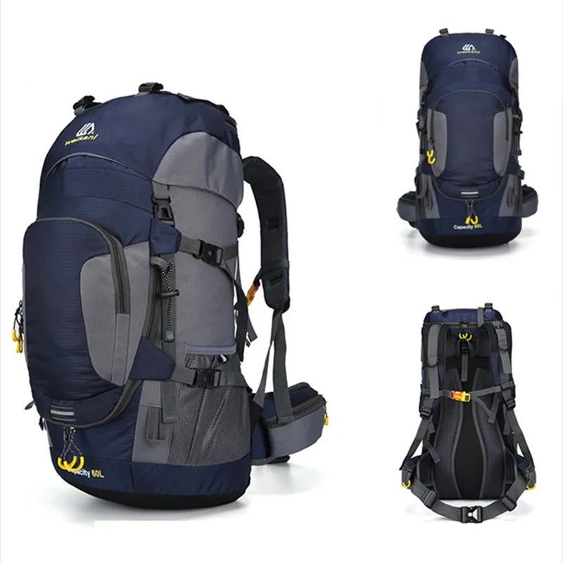 60L Adventure-Ready Waterproof Backpack for Outdoor Enthusiasts