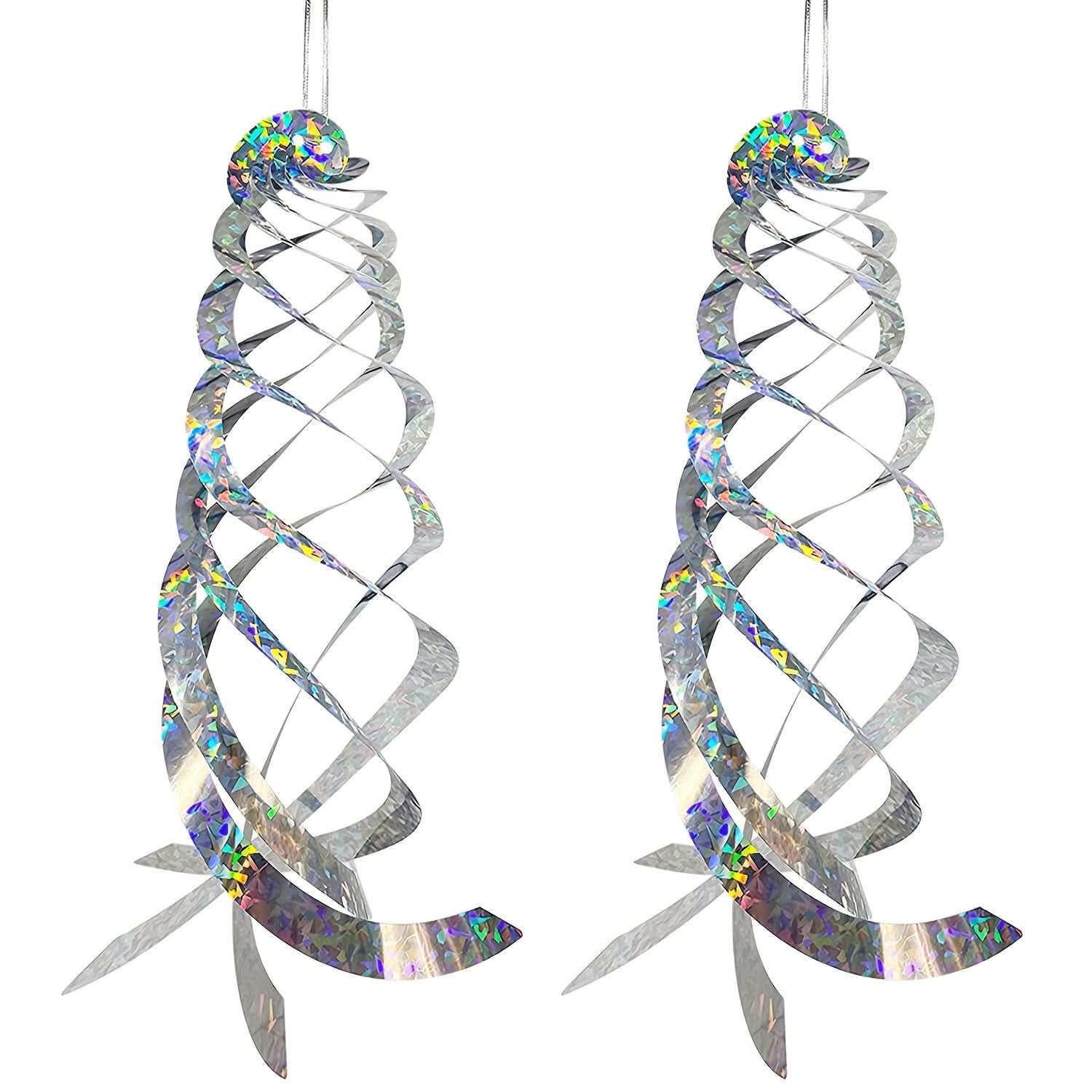 Reflective Bird Spiral Decorations for Garden and Yard Safety