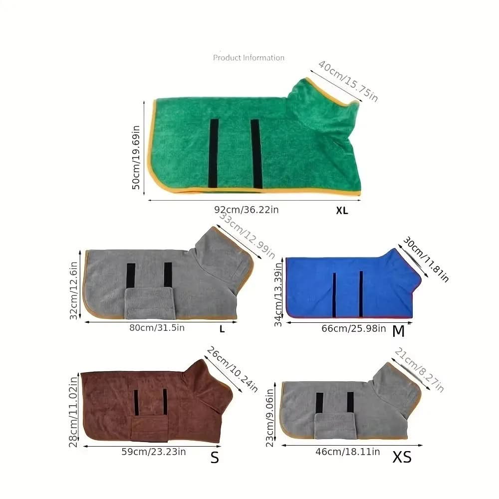 Absorbent Towel Bathrobe for Pets