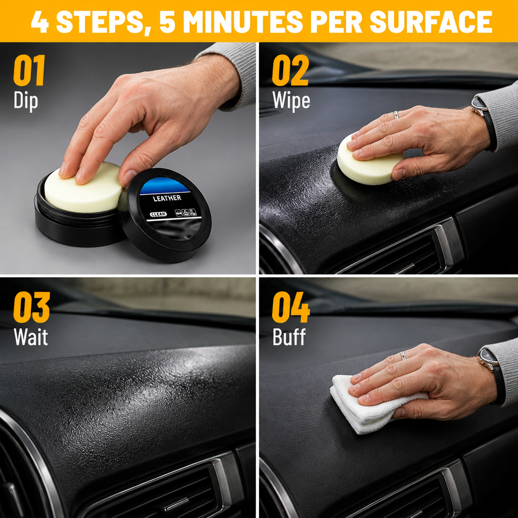 LustraHide™ — Restore Cracked, Dull Leather and Seal Shine for 180 Days