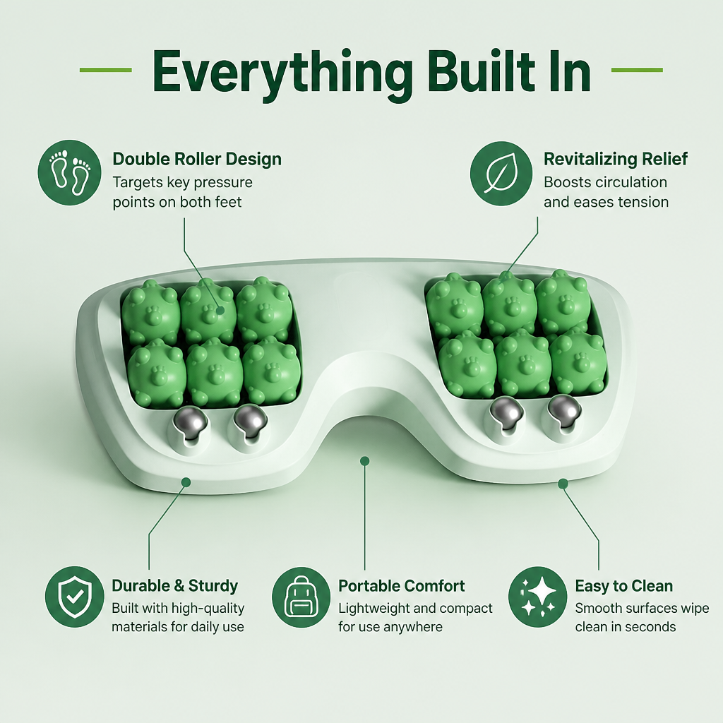 PulseEase™ Dual Roller — Wake Up Tired Feet with Instant Energizing Relief