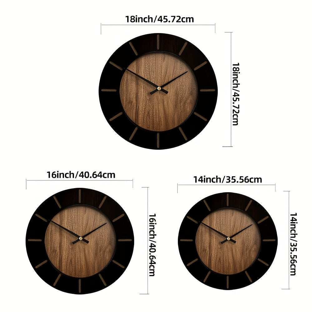 Serenity Timepiece – Quiet Wooden Wall Clock for Home Elegance