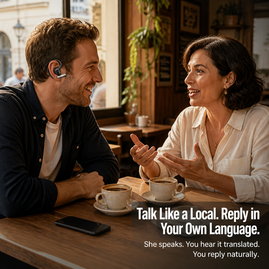 FluentSense™ — Converse in 144 Languages Instantly Without Pausing to Use Your Phone
