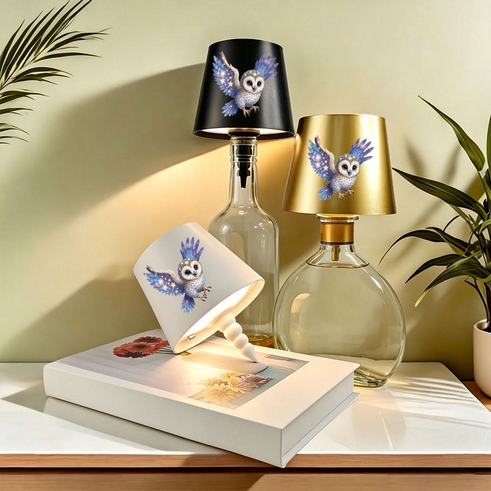 Multifunctional Owl Design LED Table Lamp - Bottle Style
