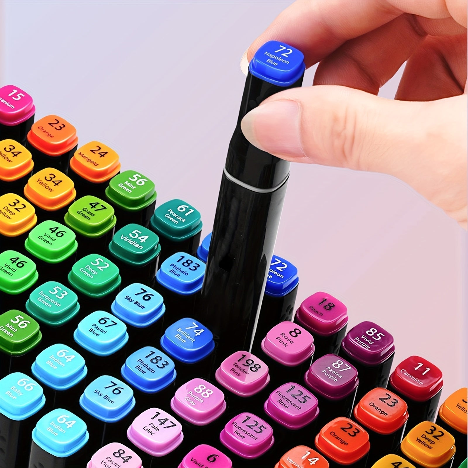Double-Sided Marker Set with 168 Colors