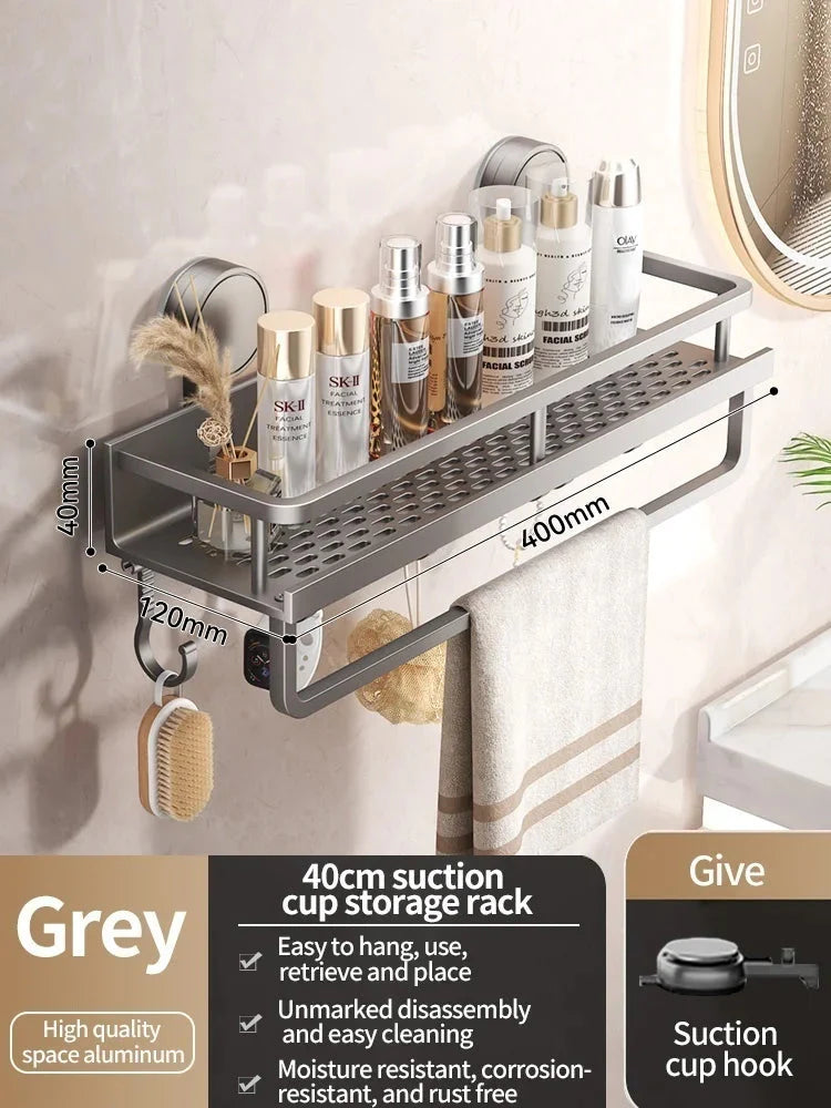 Suction Cup Shower Shelf | Drill-Free Setup | Drip Guard | SnapShelv