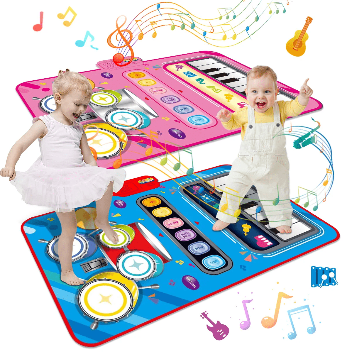 Musical Adventure Mat for Kids Featuring 5 Instruments