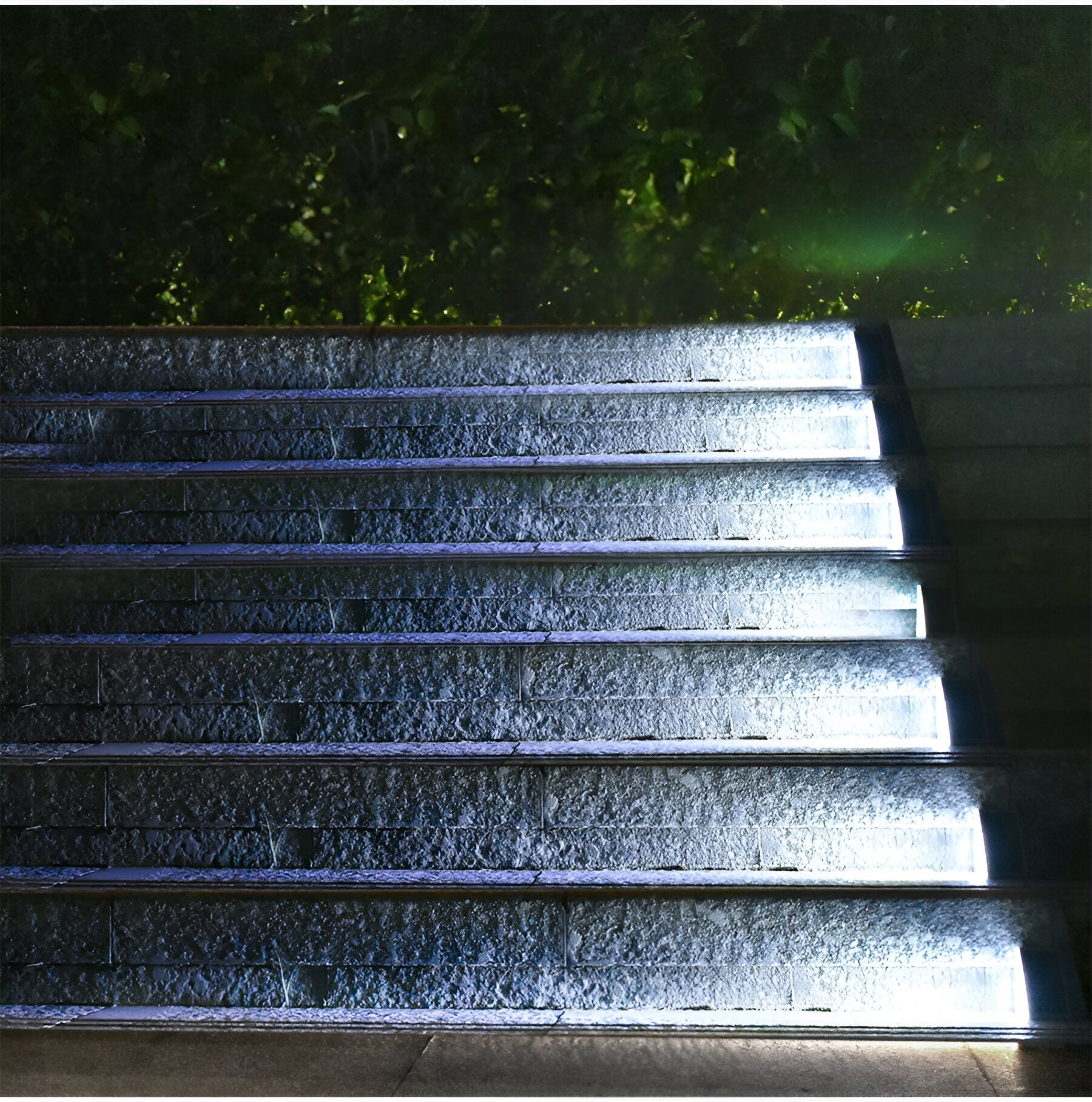 Set of 2 Stylish Solar Garden Step Lights for Outdoor Spaces