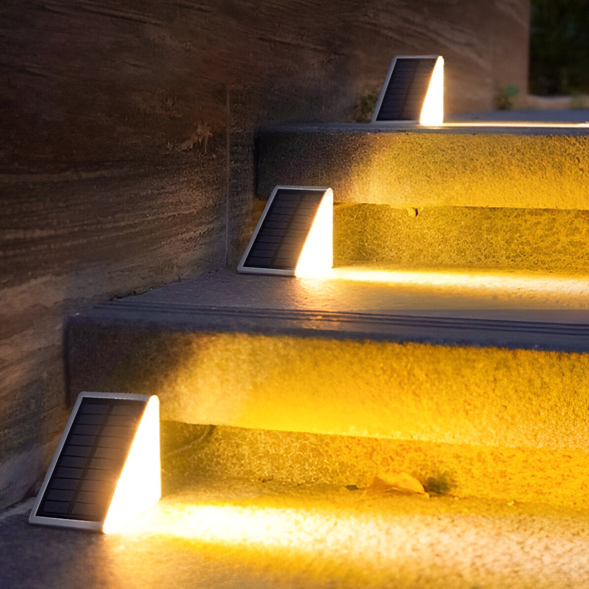 Set of 2 Stylish Solar Garden Step Lights for Outdoor Spaces