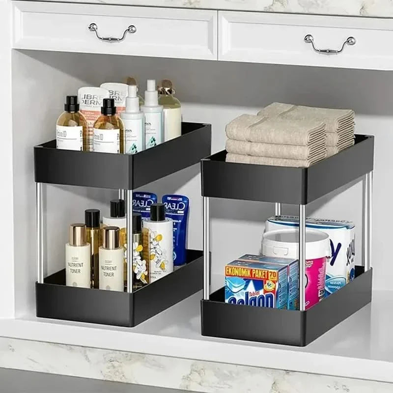 Under Sink Storage Organizer – 2-Tier Design for Easy Access