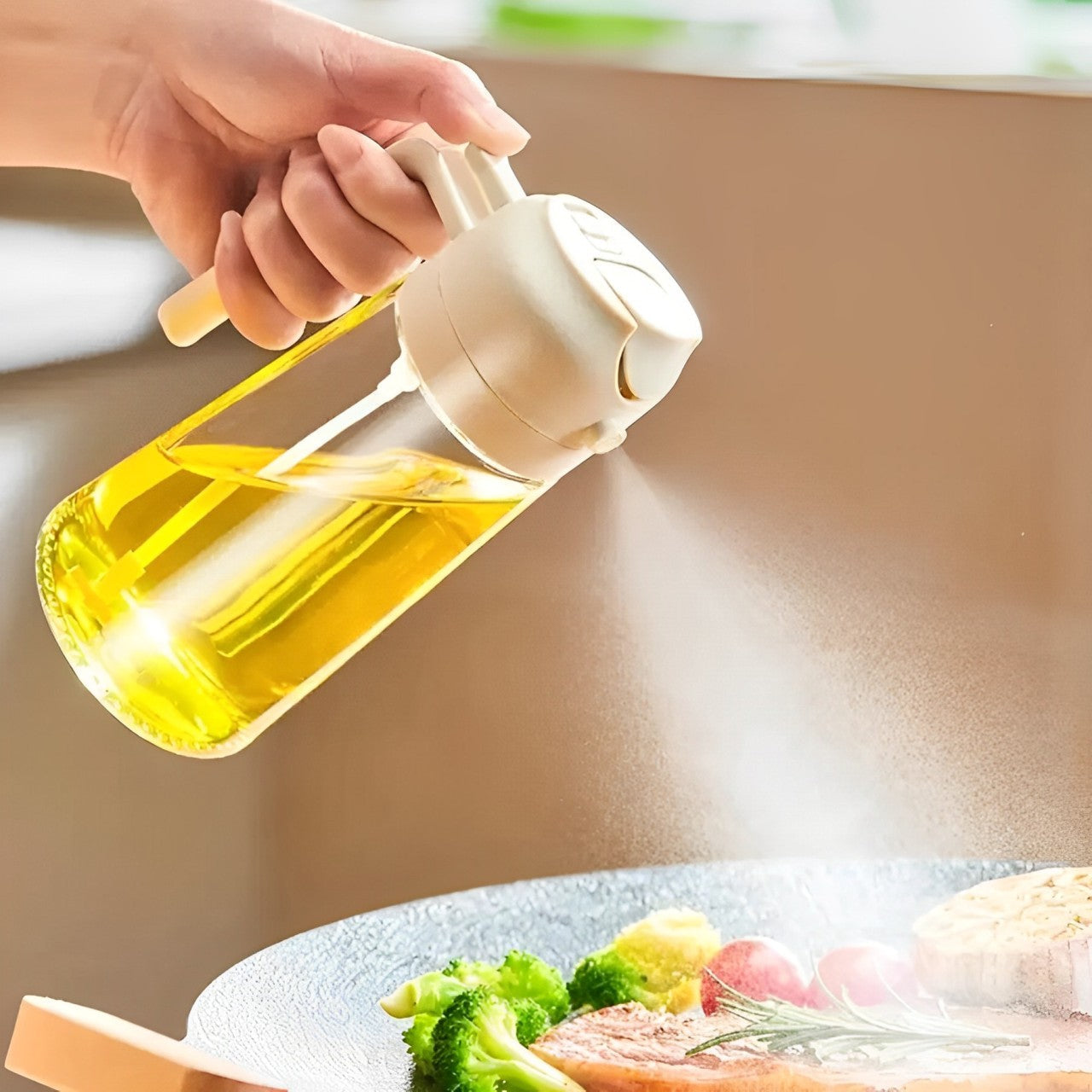 Dual-Function Oil Pourer & Sprayer – Ideal for Cooking & Grilling