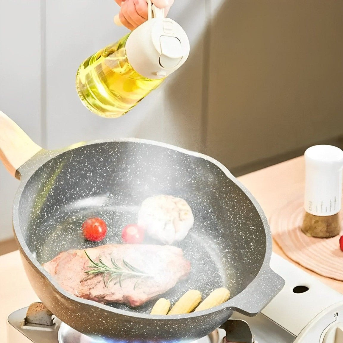 Dual-Function Oil Pourer & Sprayer – Ideal for Cooking & Grilling