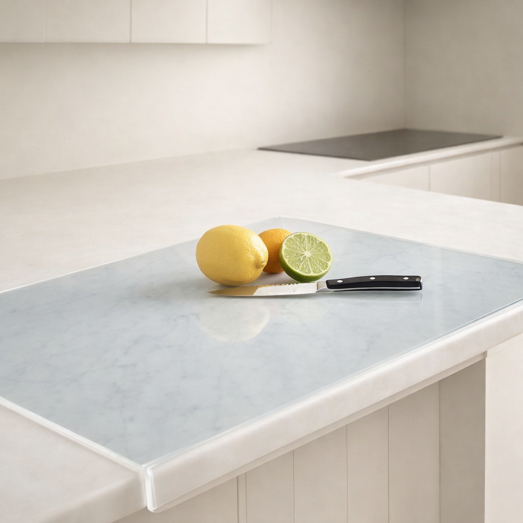 Premium Transparent Kitchen Cutting Board with Grip Features