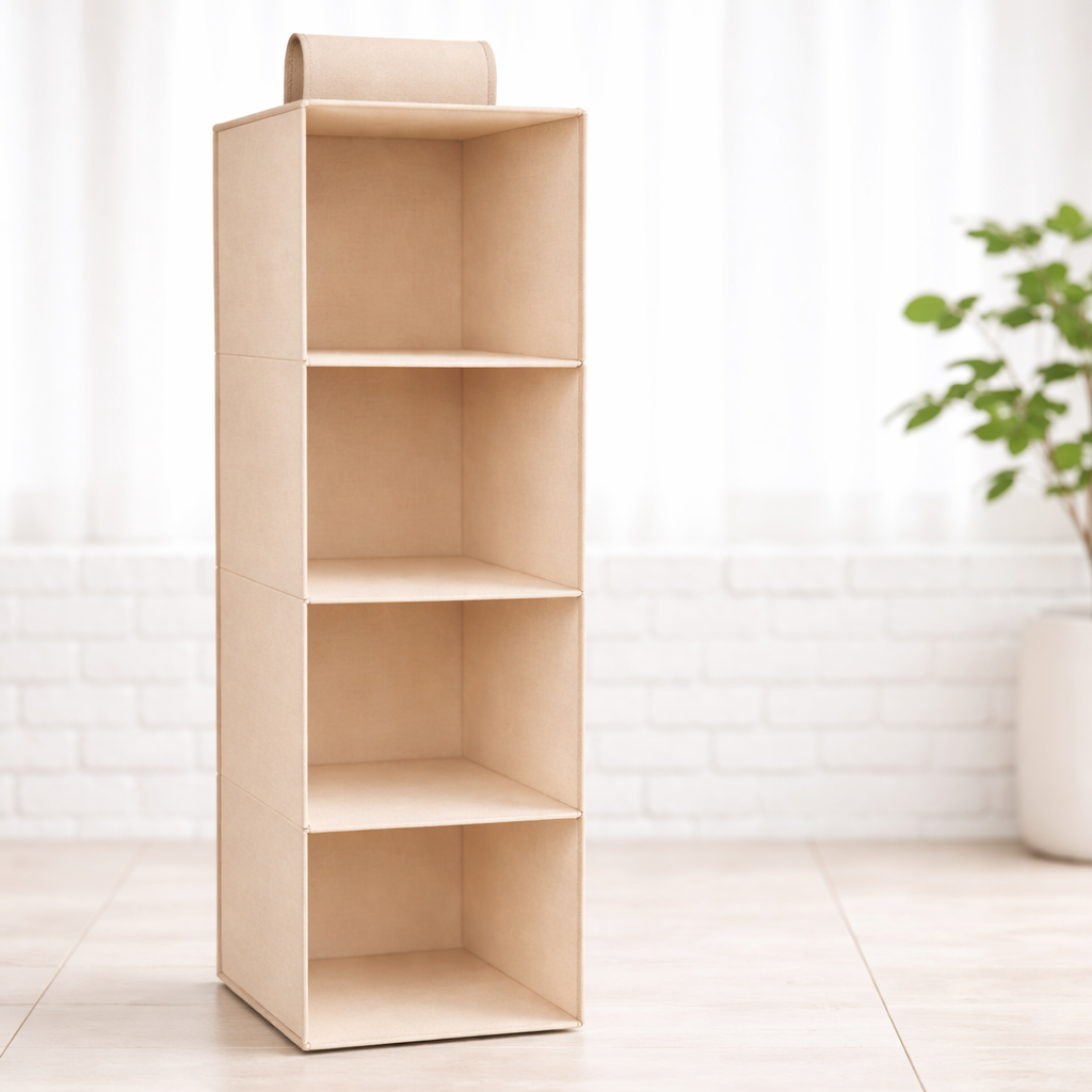 Versatile Fabric Closet Storage System with Adjustable Bins