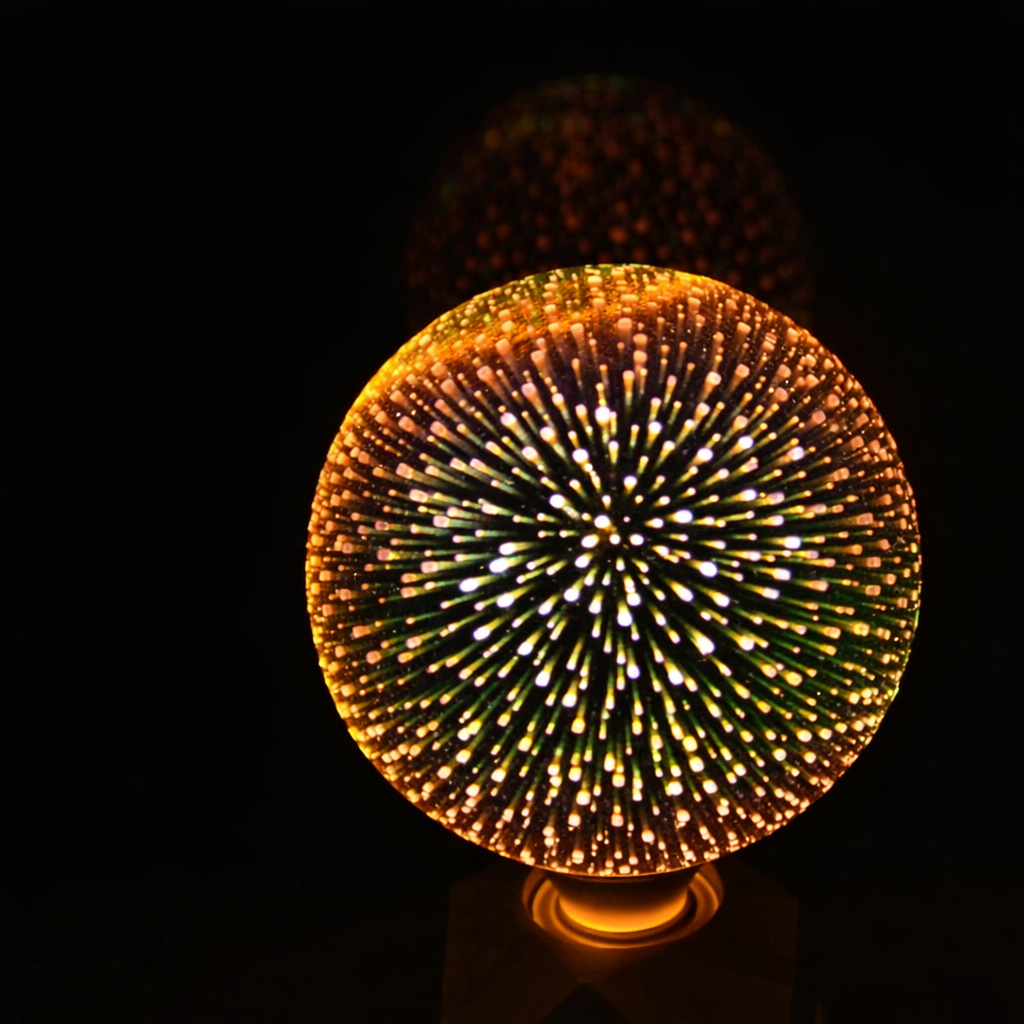Elysium Glow Decorative LED Bulb with 3D Fireworks Design