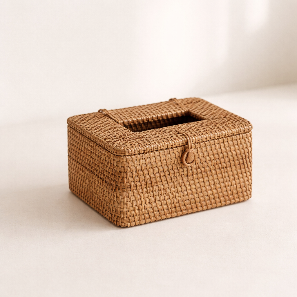 Elegant Bamboo Tissue Box Cover for Stylish Organization
