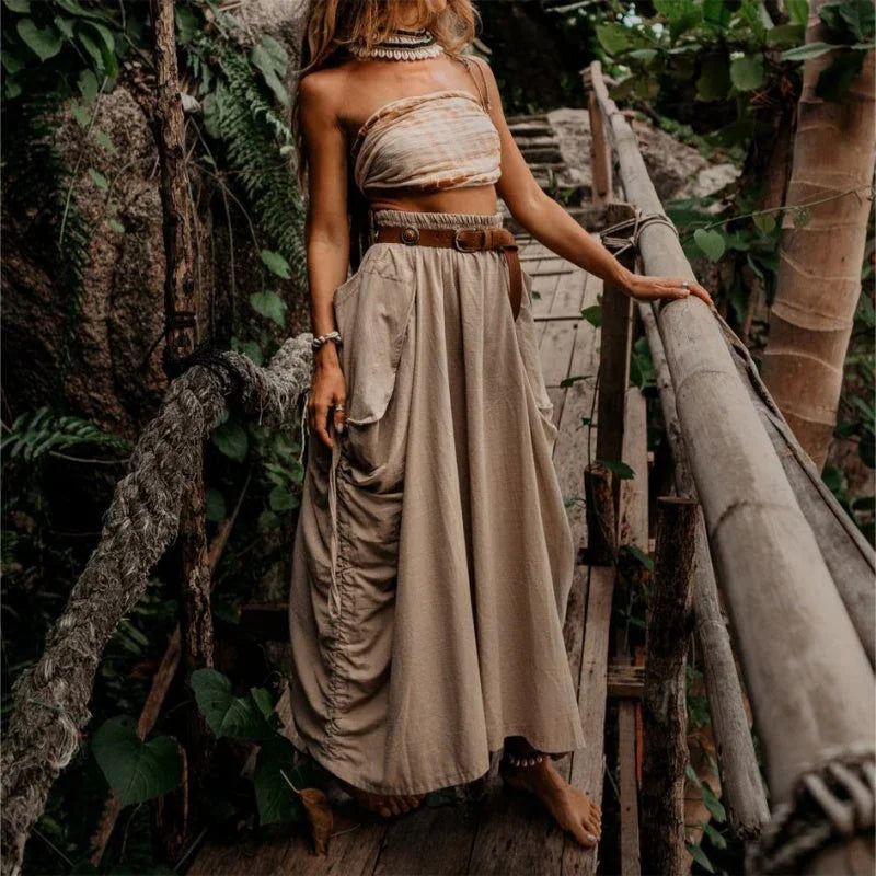 LuminaFlow™ Maxi Skirt — Unleash All-Day Comfort and Effortless Style with Pockets That Keep Up