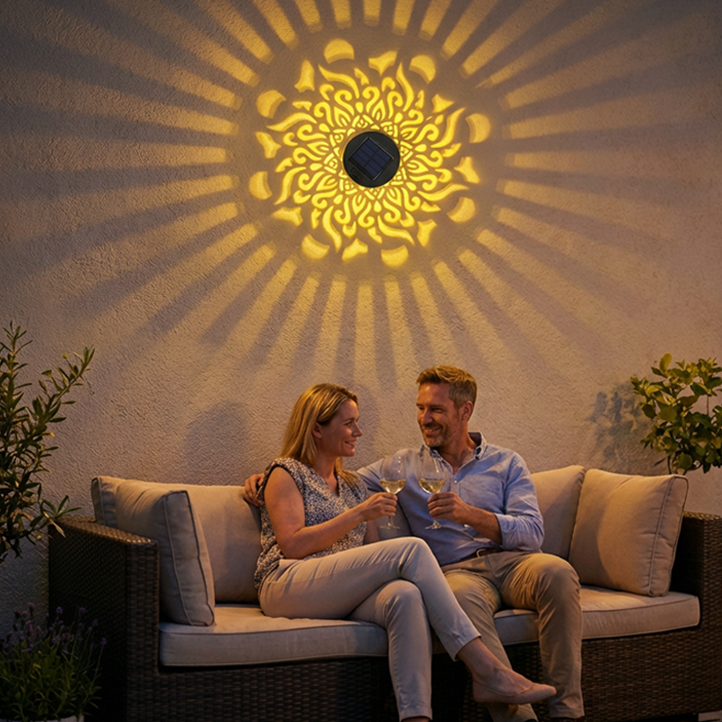 Garden Solar Projector with Automatic Sensor for Mandala Patterns