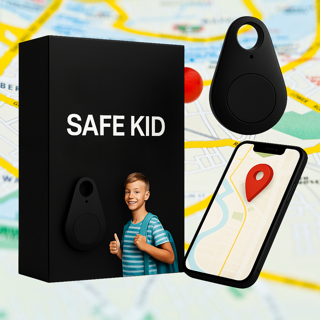 Child Safety GPS Tracker with Waterproof Design & SOS Alerts