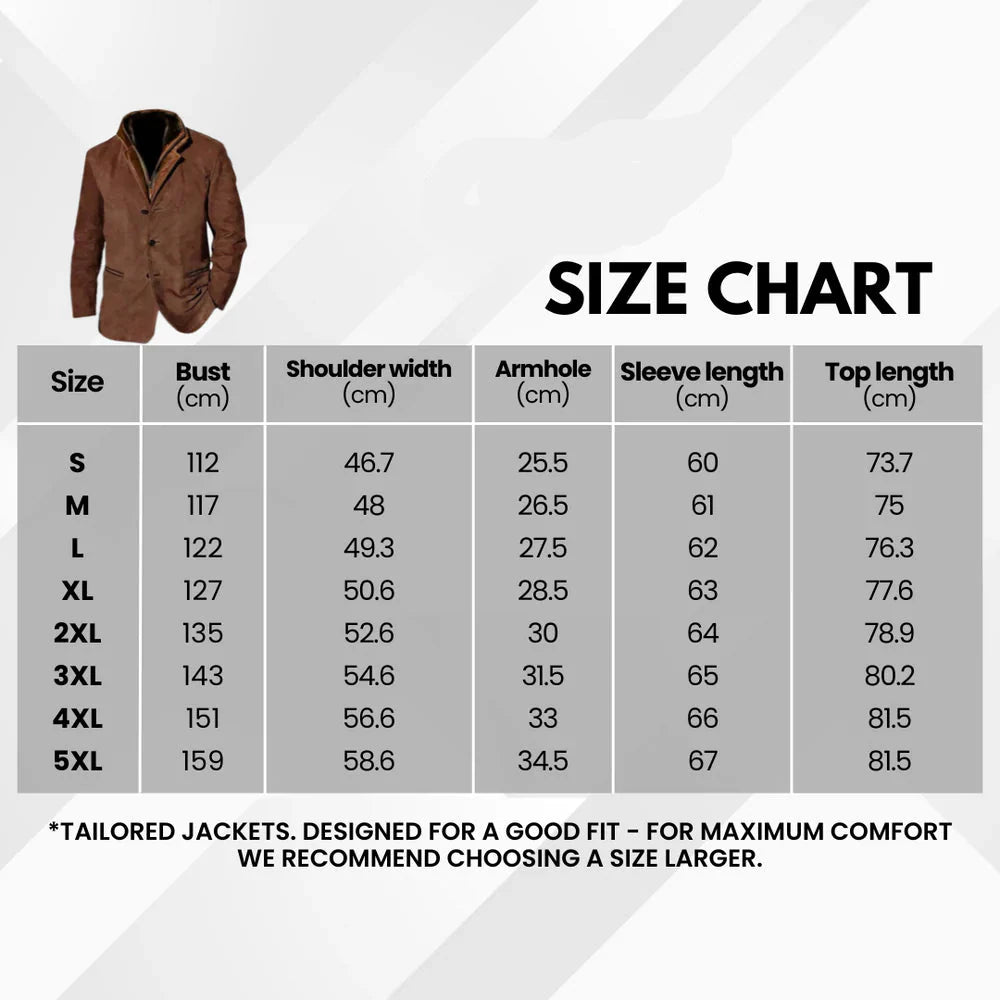Men's Classic Suede Jacket with Leather Trim - Slim Fit Style