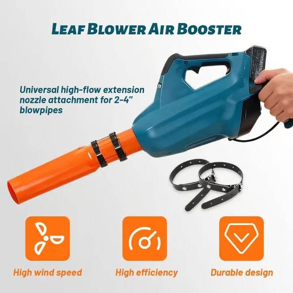 Leaf Blower Airflow Booster Attachment | Flow Enhancer | Quick Tool-Free Installation | AirJetPro