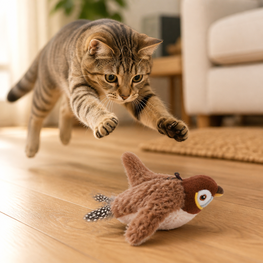 FeralFlicker™ — Ignite Your Indoor Cat's Hunting Instinct With a Single Paw Tap
