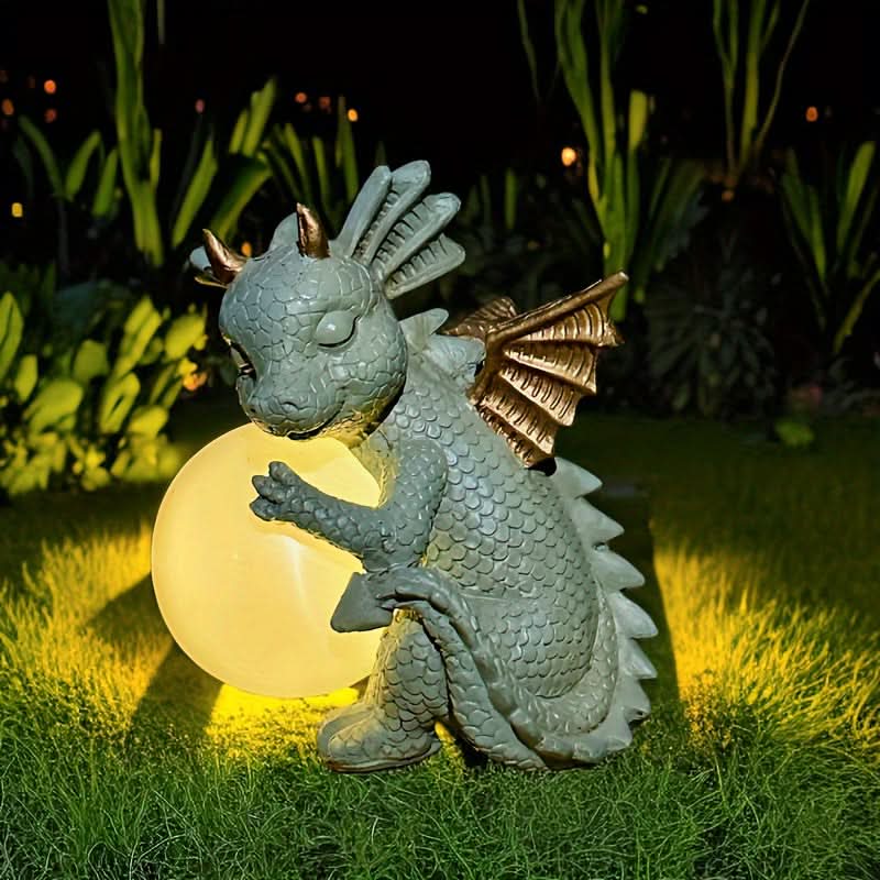 Solar Dinosaur Statue Light for Meditation and Relaxation
