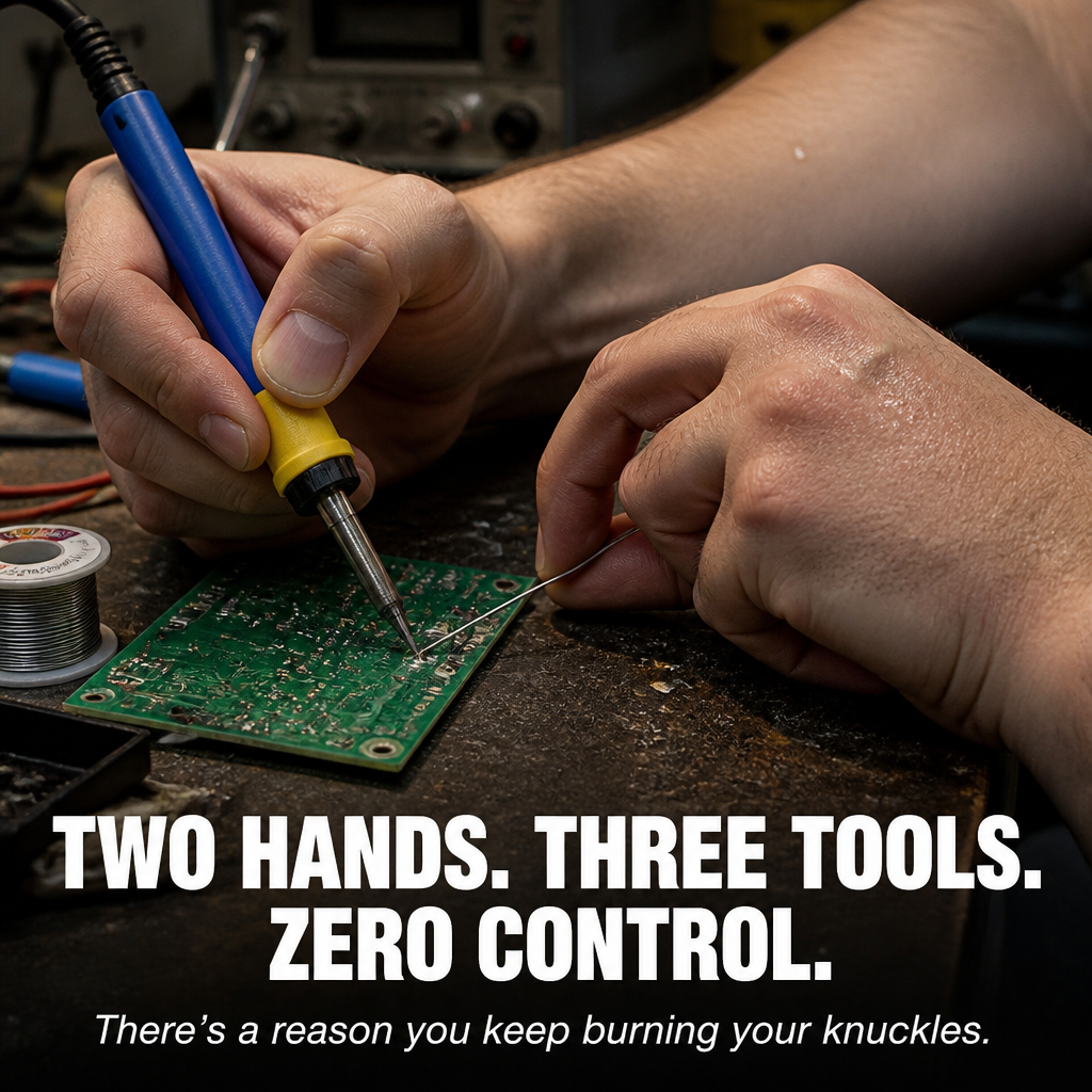 FluxPro™ — One-Handed Soldering in 30 Seconds with Auto-Feed Trigger