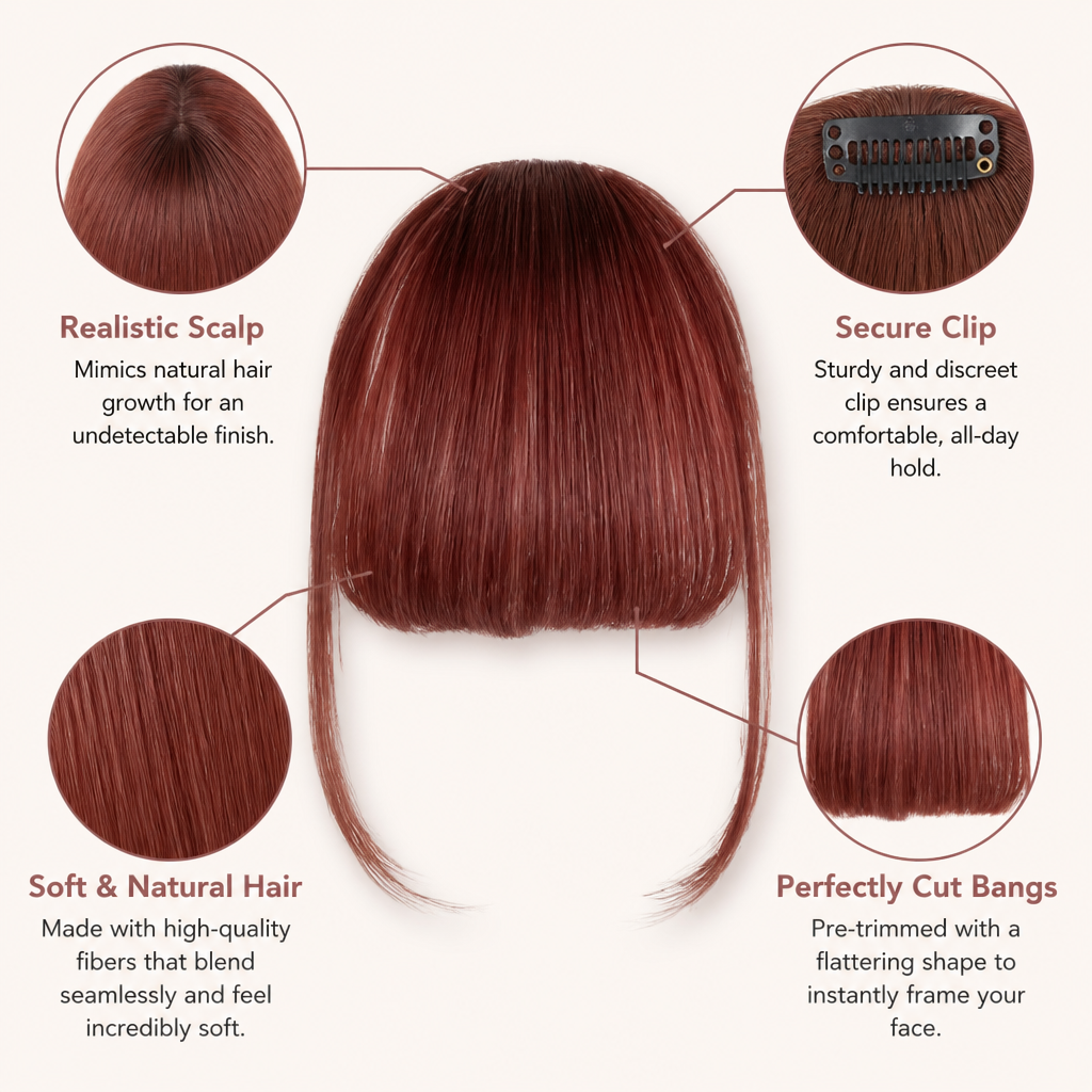 VelvetVeil™ — Instantly Own Every Room with Effortless, Flawless Bangs
