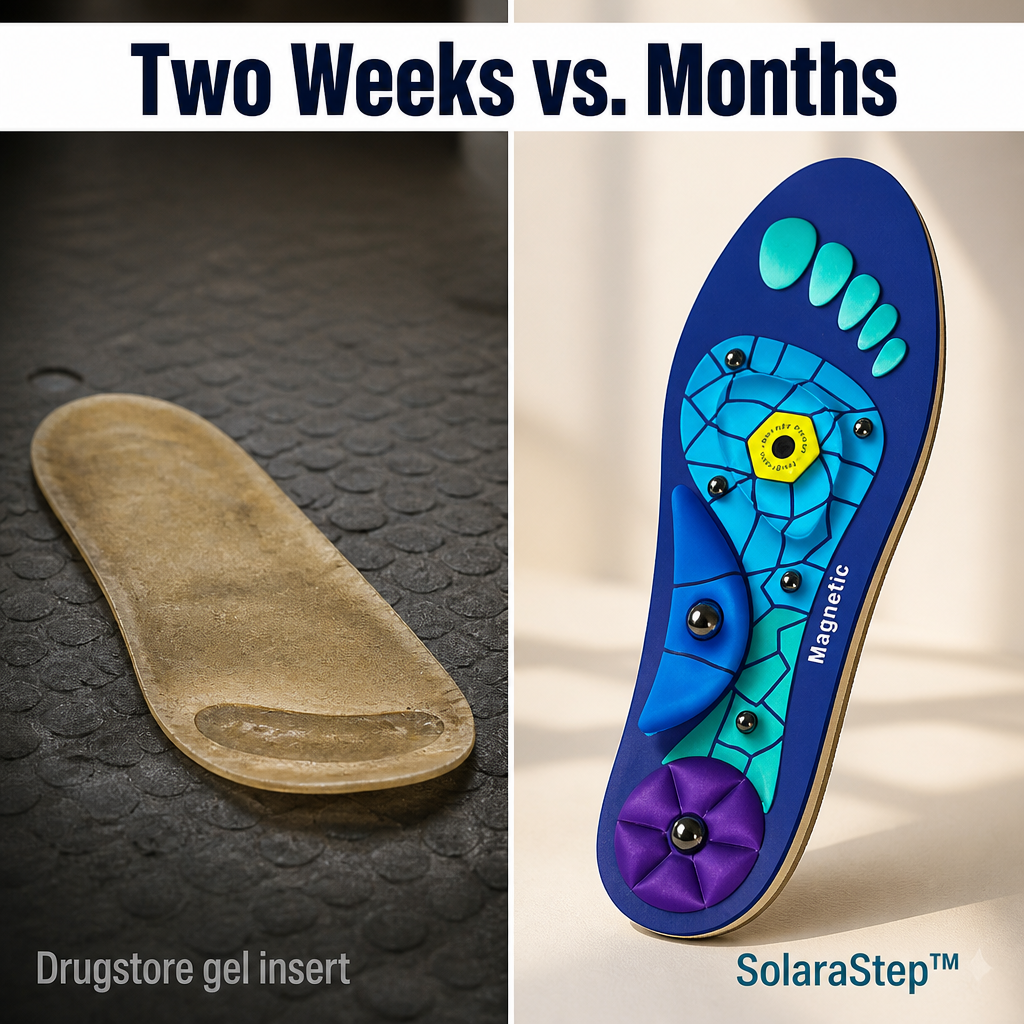 SolaraStep™ — Relieve Aching Feet & Arch Pain with Acupressure Cushion Support