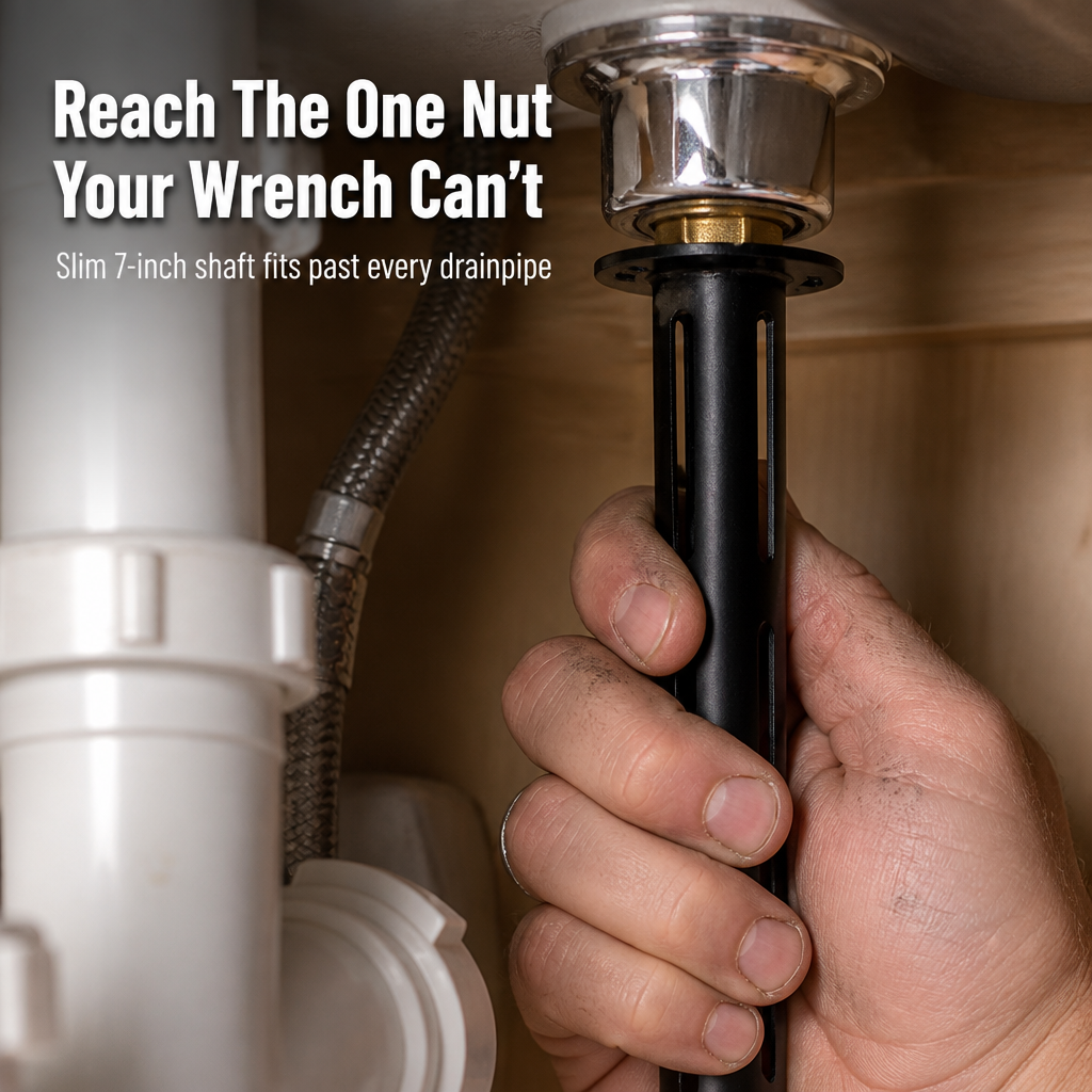FlexiGrip™ — Fit Any Faucet In Tight Under-Sink Spots Without Needing A Plumber