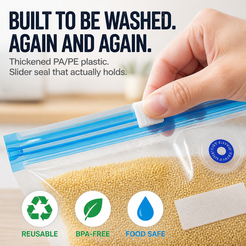 FreshSeal Pro™ — Preserve Meat And Berries 5x Longer With One-Button Vacuum Bags