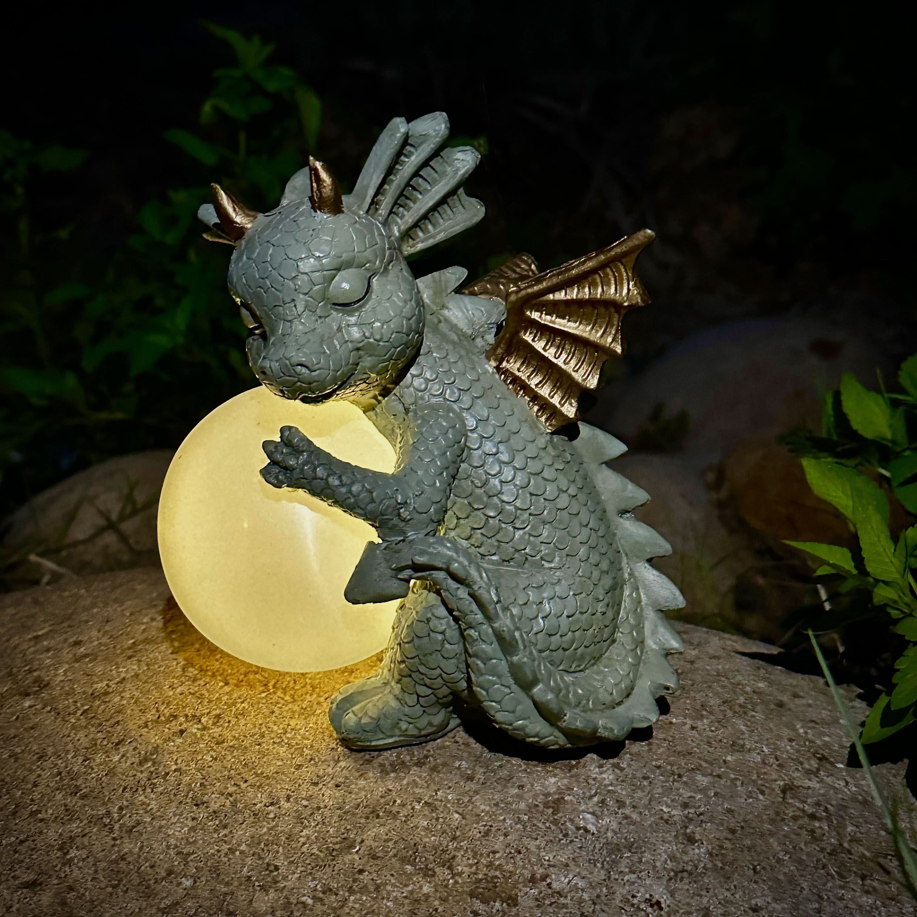 Solar Dinosaur Statue Light for Meditation and Relaxation