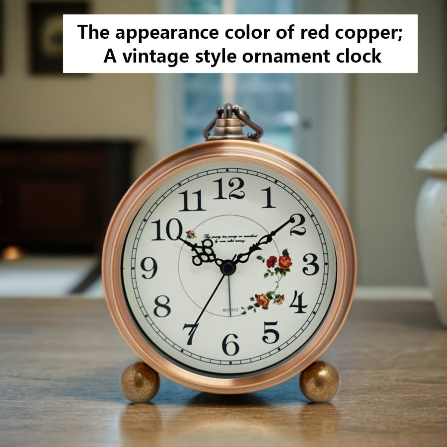 Timeless European-Style Silent Desk Clock for Peaceful Spaces