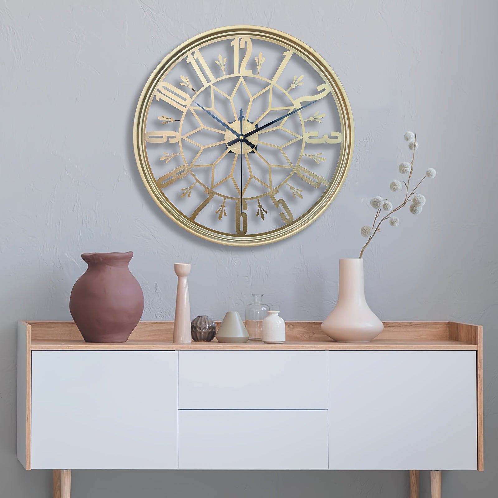 Elegance in Time – Quiet Vintage Metal Wall Clock