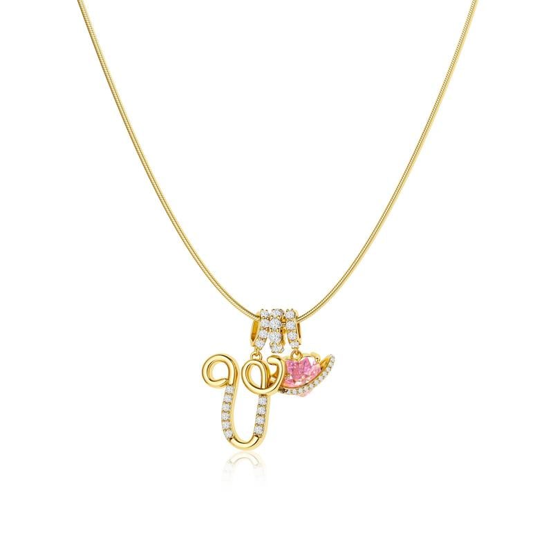 LumaraGlow™ 3-Layer Initial Necklace — Own Your Story in Dazzling Personalized Gold