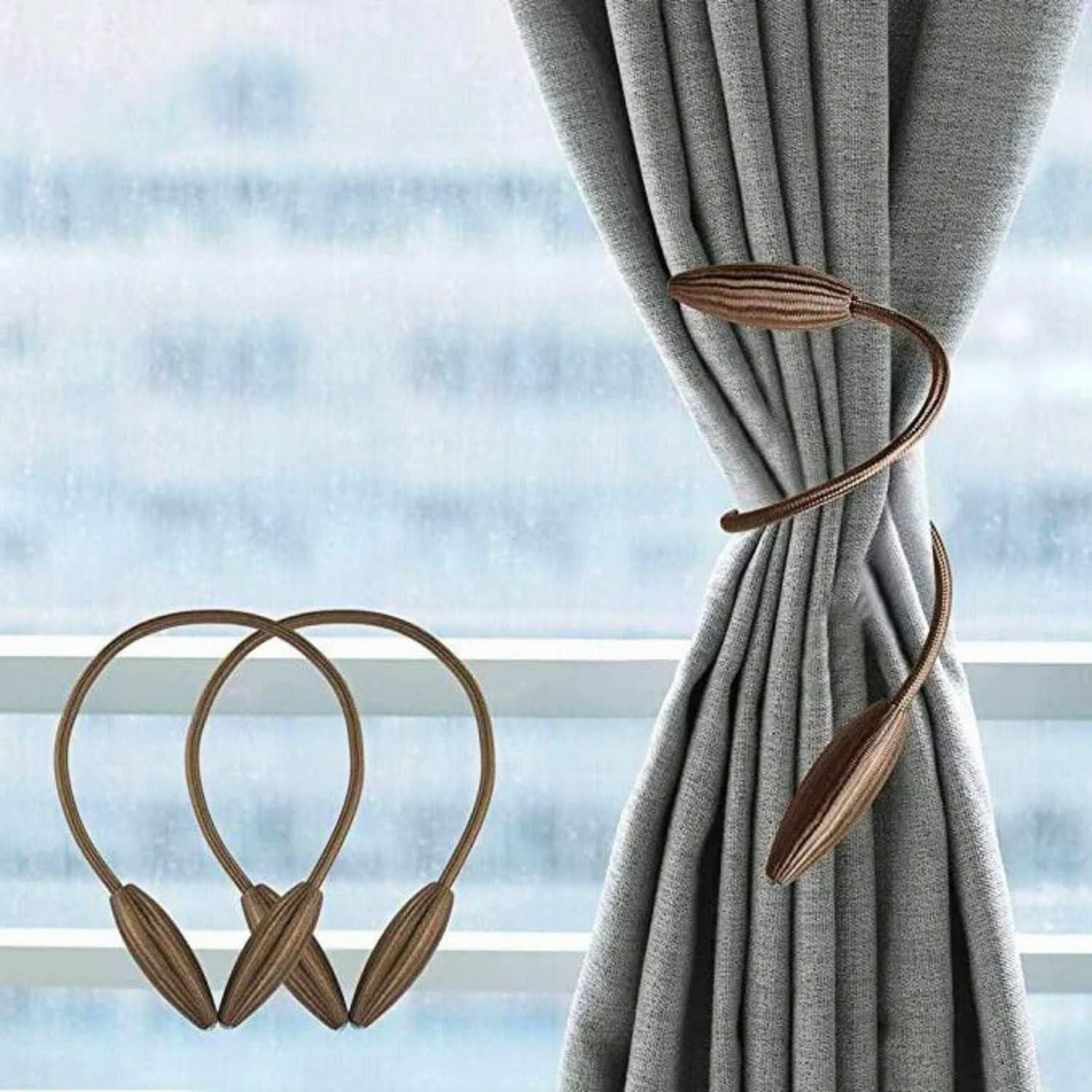 Flexible Aluminum Curtain Holder | Tool-Free | Fabric-Friendly