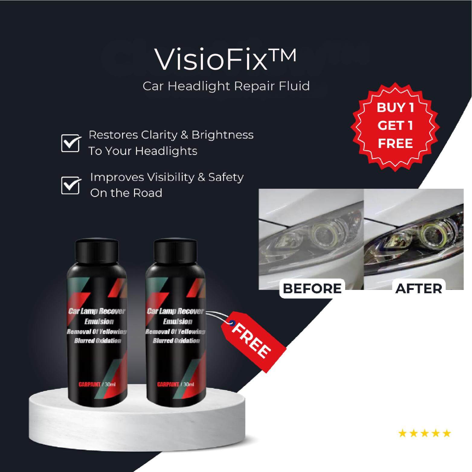 RadiantBeam™ — Instantly Restore Headlight Clarity for Safer, Confident Night Driving