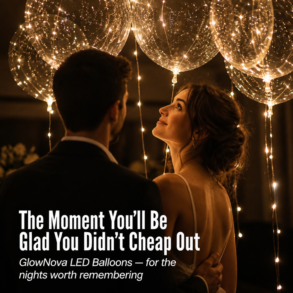 GlowNova™ LED Balloons — Display the Glow Your Guests Can’t Stop Talking About