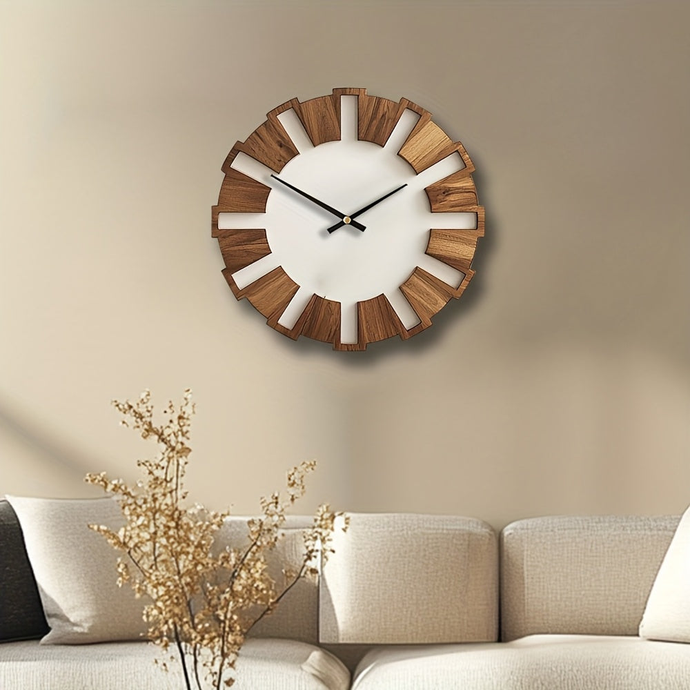 Heritage Harmony – Elegant Wooden Wall Clock for Every Space