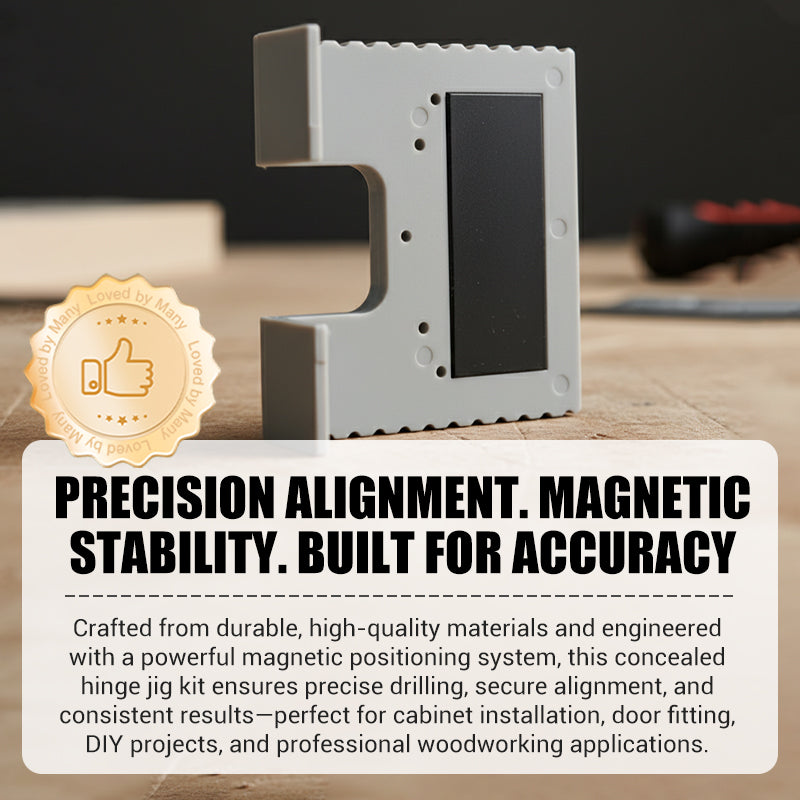 PrecisionGrip™ — Lock in Perfect Hinge Placement for Flawless Cabinet Doors Every Time