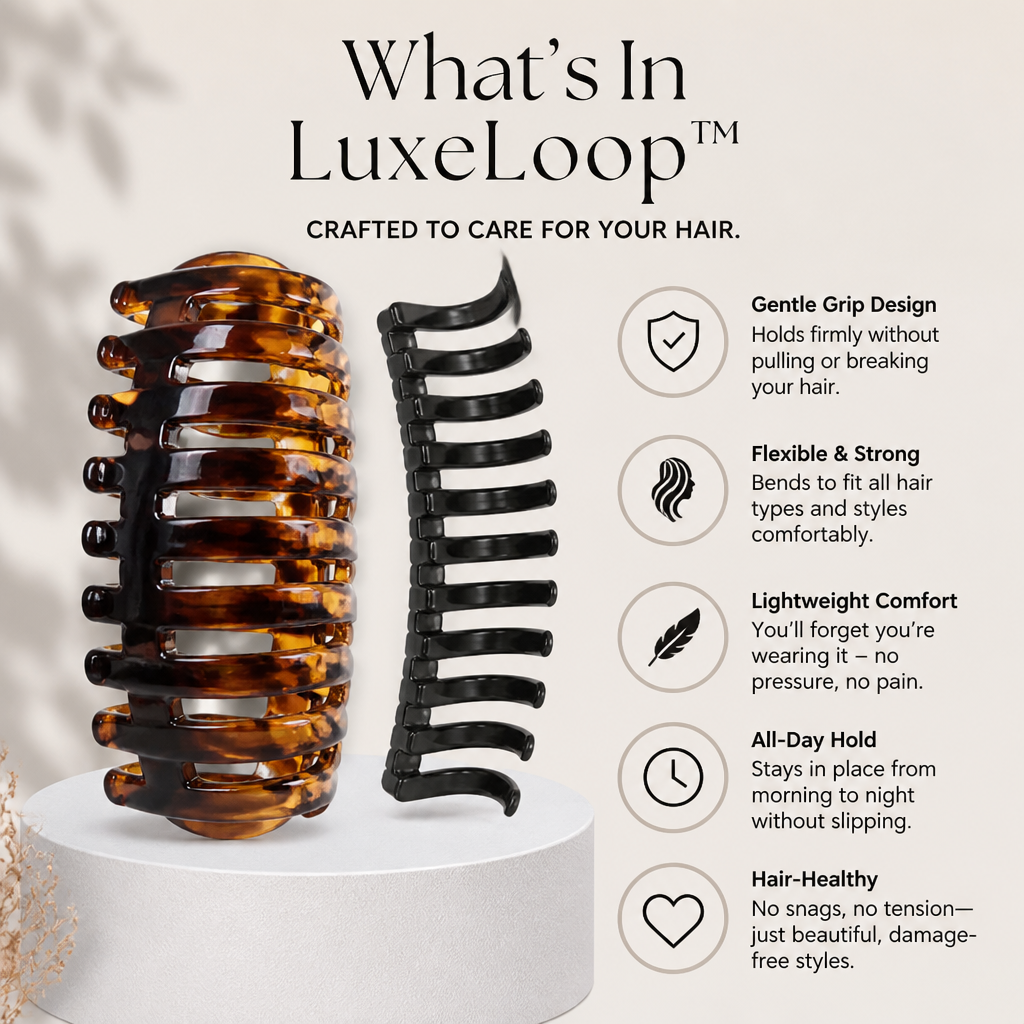 LuxeLoop™ — Secure, Pain-Free Styles That Keep Your Hair Strong and Stunning All Day