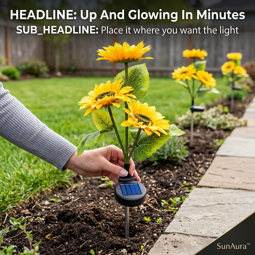 SunAura™ Solar Sunflower Lights — Transform Your Garden with Effortless, Magical Glow Every Night