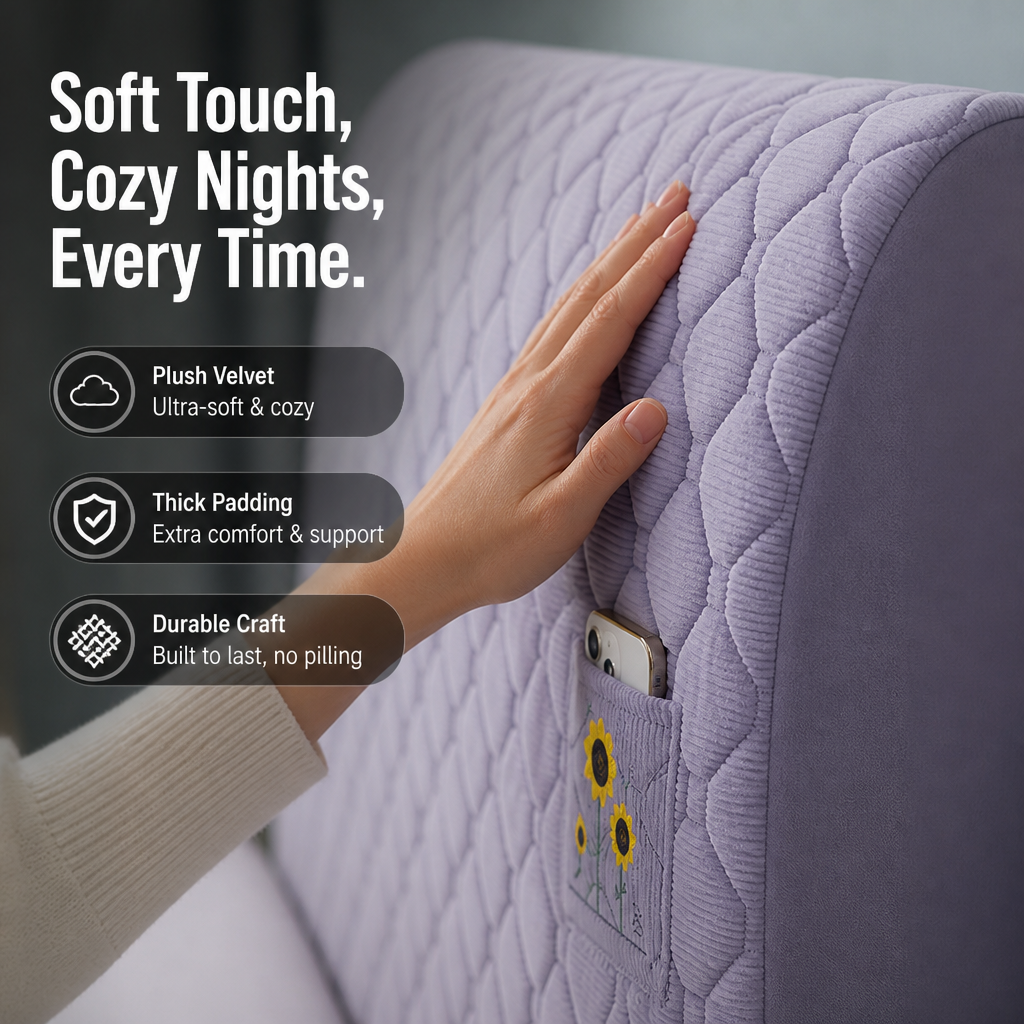 VelvetSoft™ — Wrap Your Headboard in Unmatched Softness and Cozy Luxury Every Night