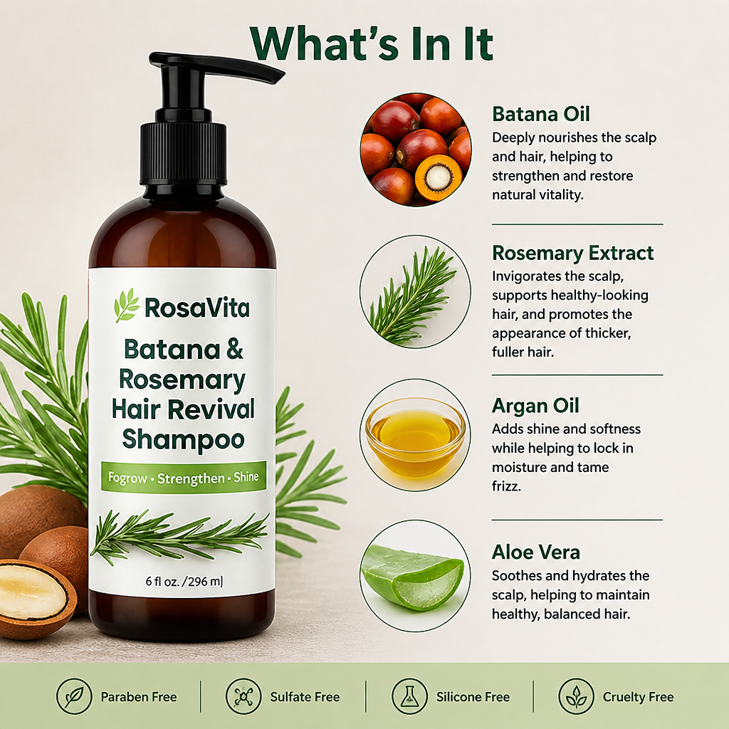 RadiantRoots™ Batana & Rosemary Shampoo — Bring Back Thick, Lively Hair That Commands Attention