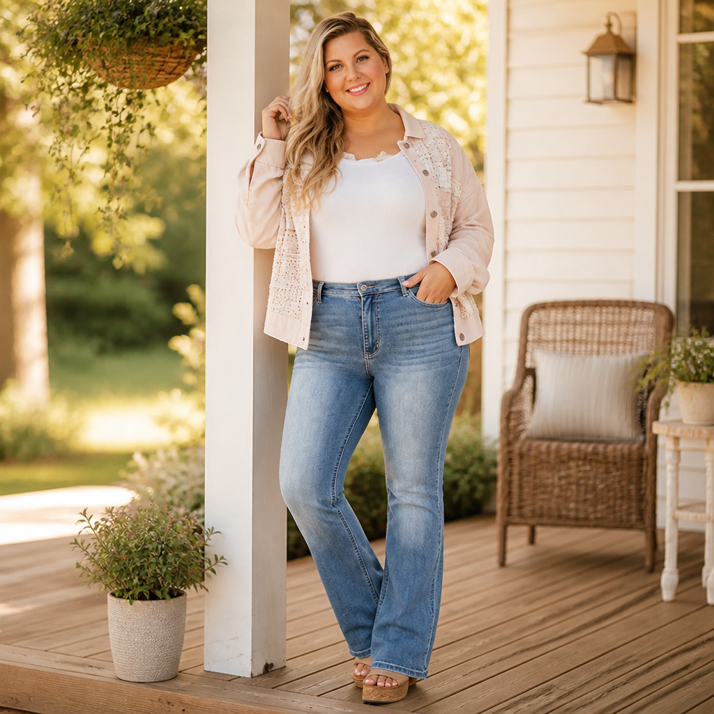 Flexelle™ – High-Stretch Flare Jeans with All-Day Comfort Fit