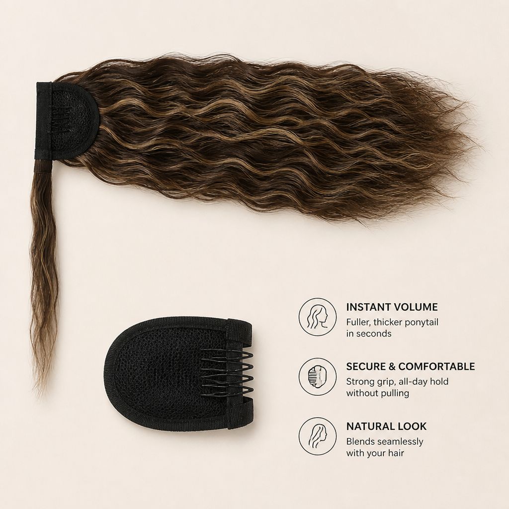 LuxeFlo™ — Transform Your Ponytail with Effortless, Show-Stopping Volume and Bounce