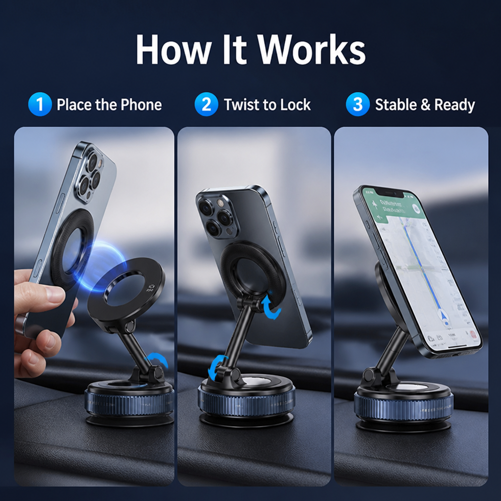 GripTitan™ — Lock Your Phone Like a Pro and Drive with Total Confidence