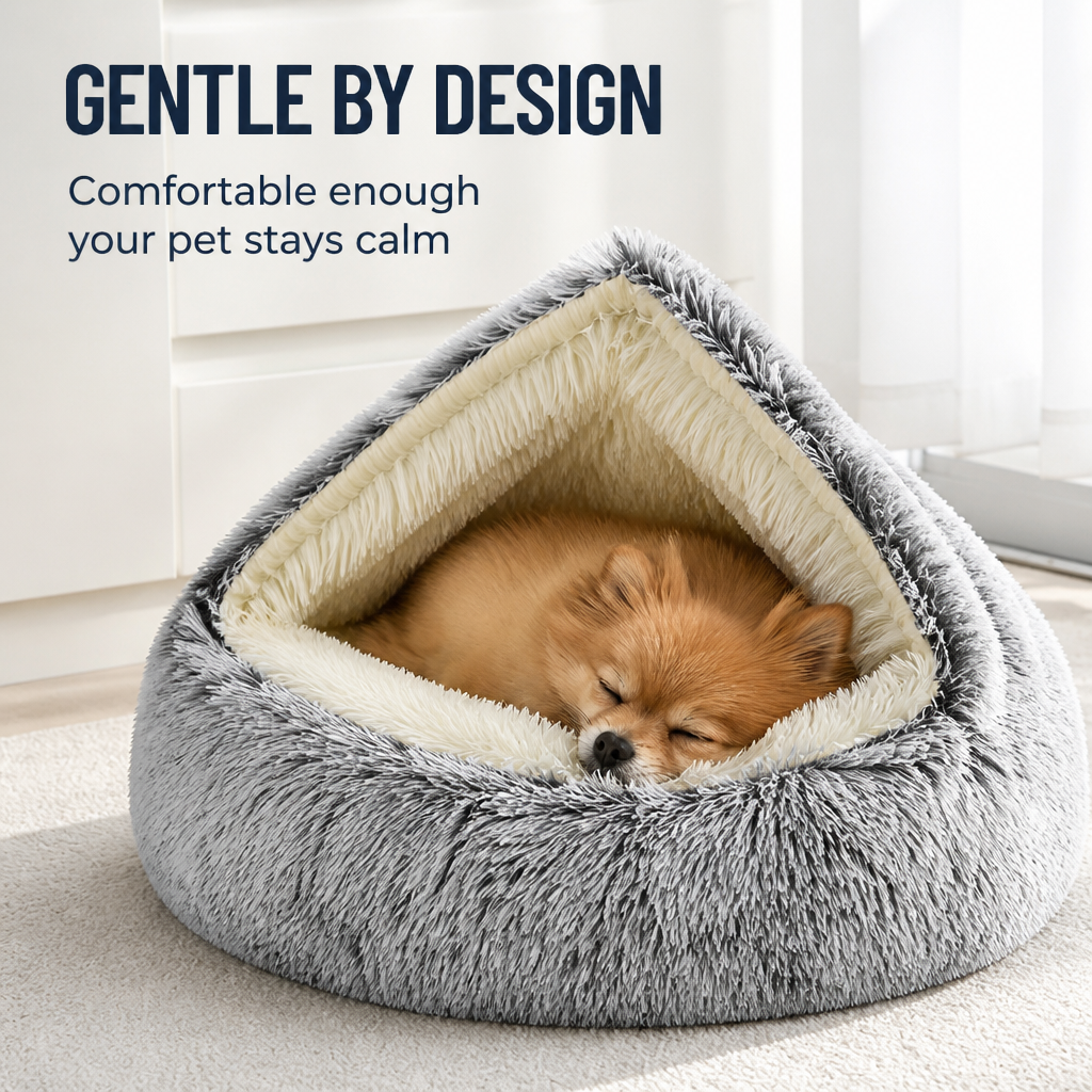 SnuggleNest™ — The Cozy Hug That Calms Your Pet to Deep, Dreamy Sleep