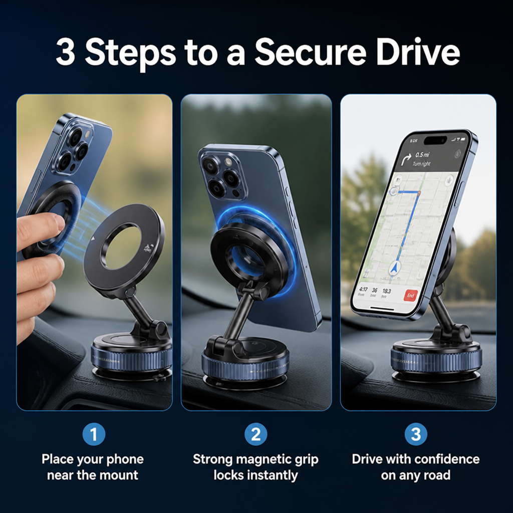 GripTitan™ — Command Every Drive with Rock-Solid Phone Security and Effortless Control